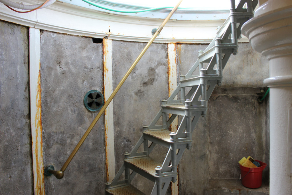 Stairs up to the North Head Lighthouse Lantern Room