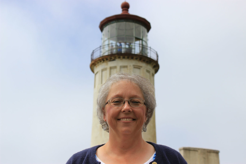 Sue at North Head Lighthouse